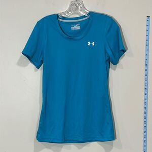 Teal Blue Short Sleeve Workout Top By Under Armour. Size Medium.